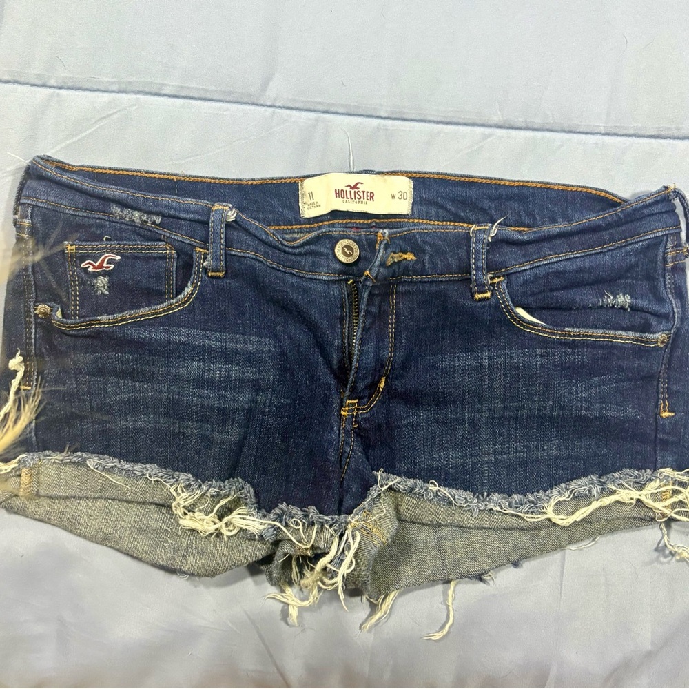 Hollister Women's Blue Denim Shorts